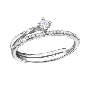 OLIVIE Stříbrný zatočený prsten 0662 Velikost prstenů: 6 (EU: 51 - 53) Ag 925; ≤1,60 g.