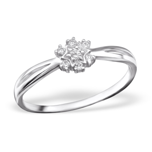 OLIVIE Stříbrný prsten HVĚZDA 0666 Velikost prstenů: 6 (EU: 51 - 53) Ag 925; ≤1 g.
