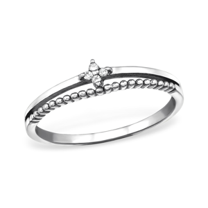 OLIVIE Stříbrný prsten se zirkony 0671 Velikost prstenů: 7 (EU: 54 - 56) Ag 925; ≤1,3 g.
