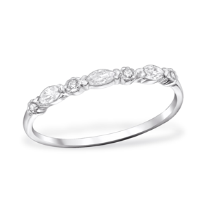 OLIVIE Stříbrný prsten se zirkony 0675 Velikost prstenů: 5 (EU: 47 - 50) Ag 925; ≤0,95 g.