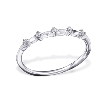 OLIVIE Stříbrný prsten se zirkony 0679 Velikost prstenů: 7 (EU: 54-56) Ag 925; ≤0,75 g.