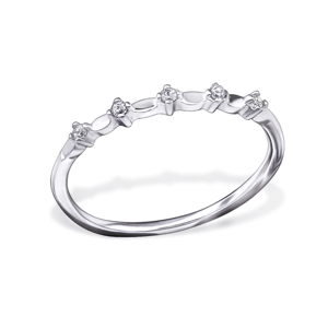 OLIVIE Stříbrný prsten se zirkony 0679 Velikost prstenů: 8 (EU: 57 - 58) Ag 925; ≤0,75 g.