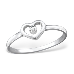 OLIVIE Stříbrný prsten SRDÍČKO 0952 Velikost prstenů: 7 (EU: 54 - 56) Ag 925; ≤1 g.