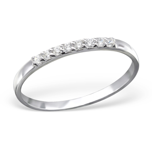 OLIVIE Stříbrný prsten s kubickými zirkony 0954 Velikost prstenů: 6 (EU: 51 - 53) Ag 925; ≤0,7 g.