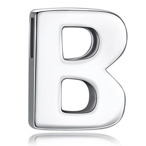 OLIVIE Navlékací stříbrný přívěsek PÍSMENO 6666 Písmeno/motiv: B Ag 925; ≤0,5 g.