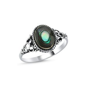 OLIVIE Stříbrný prsten ABALONE 8204 Velikost prstenů: 8 (EU: 57-58) Ag 925; ≤2 g.