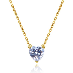 OLIVIE Stříbrný náhrdelník ZIRKONOVÉ SRDCE GOLD 8322 Ag 925; ≤3,1 g.