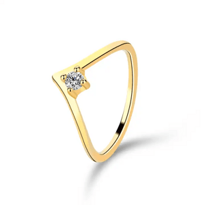 OLIVIE Stříbrný prsten ŠIPKA GOLD 8468 Velikost prstenů: 7 (EU: 54-56) Ag 925; ≤0,8 g.