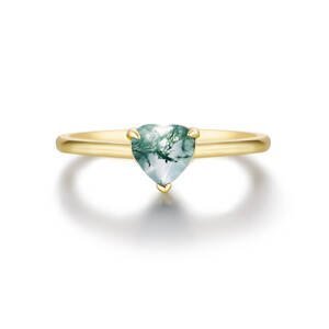 OLIVIE Stříbrný prsten MECHOVÝ ACHÁT GOLD 8517 Velikost prstenů: 10 (EU: 62-64) Ag 925; ≤2 g.