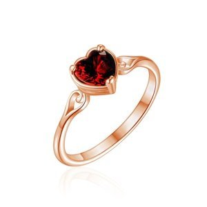 OLIVIE Stříbrný prsten SRDÍČKO ROSE 8581 Velikost prstenů: 11 (EU: 65-67) Ag 925; ≤1,8 g.