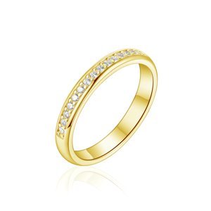 OLIVIE Snubní stříbrný prsten PRAMÍNEK GOLD 8584 Velikost prstenů: 5 (EU: 49-50), Pohlaví: Dámské Ag 925; ≤1,9 g.