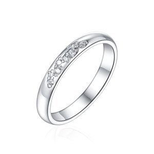 OLIVIE Snubní stříbrný prsten SPŘÍZNĚNÍ 8585 Velikost prstenů: 7 (EU: 54-56), Pohlaví: Dámské Ag 925; ≤2,0 g.
