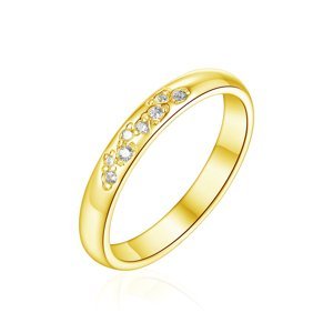 OLIVIE Snubní stříbrný prsten SPŘÍZNĚNÍ GOLD 8586 Velikost prstenů: 10 (EU: 62-64), Pohlaví: Dámské Ag 925; ≤2,0 g.