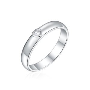 OLIVIE Snubní stříbrný prsten SRDCE 8587 Velikost prstenů: 14 (EU: 72-73), Pohlaví: Pánské Ag 925; ≤2,7 g.