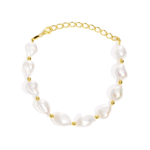 OLIVIE Stříbrný perlový náramek GOLD 8803 Ag 925; ≤8,6 g.