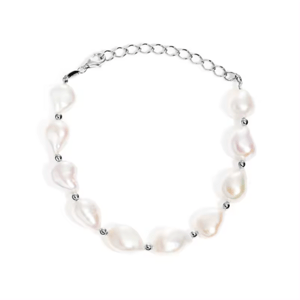 OLIVIE Stříbrný perlový náramek 8804 Ag 925; ≤8,3 g.