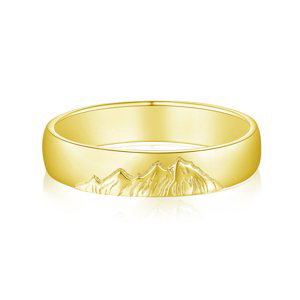 OLIVIE Snubní stříbrný prsten HORY GOLD 8893 Velikost prstenů: 8 (EU: 57-58), Pohlaví: Pánské Ag 925; ≤2,6 g.