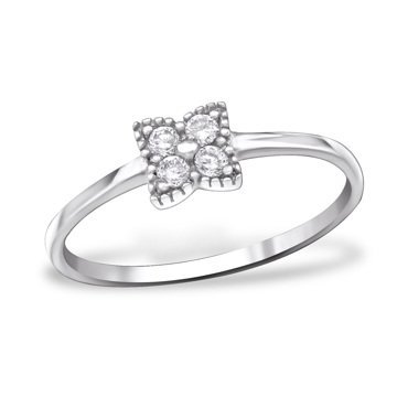 OLIVIE Stříbrný prsten s kubickými zirkony 1028 Velikost prstenů: 5 (EU: 47 - 50) Ag 925; ≤1,10 g.