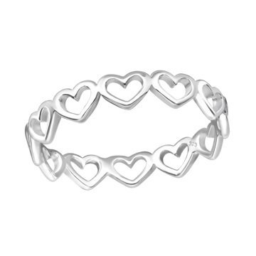 OLIVIE Stříbrný srdíčkový prsten 1196 Velikost prstenů: 6 (EU: 51 - 53) Ag 925; ≤0,85 g.