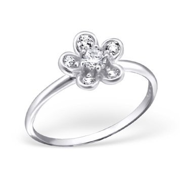 OLIVIE Stříbrný prsten FLOWER 1197 Velikost prstenů: 7 (EU: 54 - 56) Ag 925; ≤1,2 g.