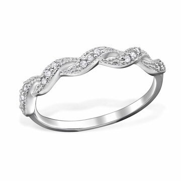 OLIVIE Stříbrný zakroucený prsten 1201 Velikost prstenů: 5 (EU: 49-50) Ag 925; ≤1,05 g.