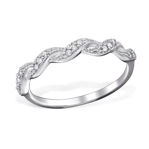 OLIVIE Stříbrný zakroucený prsten 1201 Velikost prstenů: 7 (EU: 54 - 56) Ag 925; ≤1,05 g.