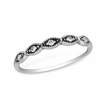 OLIVIE Stříbrný prsten se zirkony 1233 Velikost prstenů: 7 (EU: 54 - 56) Ag 925; ≤0,9 g.