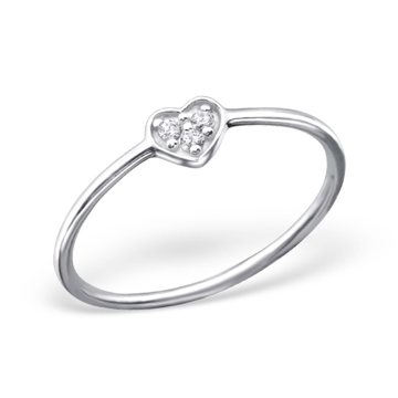 OLIVIE Stříbrný prsten SRDCE 1234 Velikost prstenů: 7 (EU: 54-56) Ag 925; ≤0,75 g.
