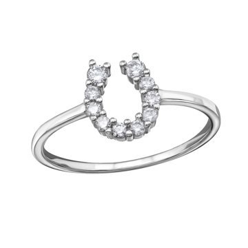 OLIVIE Stříbrný prsten PODKOVA 1238 Velikost prstenů: 8 (EU: 57-58) Ag 925; ≤1,45 g.