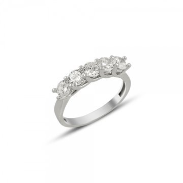 OLIVIE Stříbrný prsten s 5 krystalky 1262 Velikost prstenů: 6 (EU: 51-53) Ag 925; ≤2,8 g.