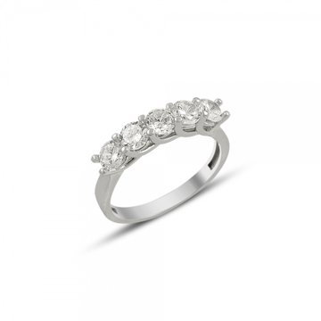 OLIVIE Stříbrný prsten s 5 krystalky 1262 Velikost prstenů: 8 (EU: 57 - 58) Ag 925; ≤2,8 g.