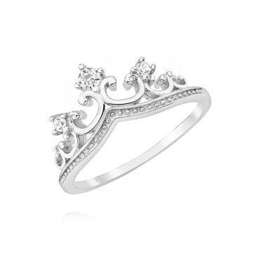 OLIVIE Stříbrný prstýnek KORUNKA 3673 Velikost prstenů: 9 (EU: 59-61) Ag 925; ≤1,9 g.