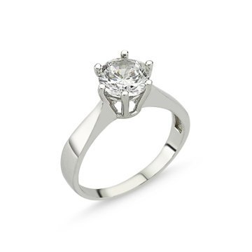 OLIVIE Stříbrný solitérní prsten se zirkonem 1268 Velikost prstenů: 8 (EU: 57 - 58) Ag 925; ≤2,5 g.