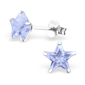 OLIVIE Stříbrné náušnice hvězdičky se zirkonem 1338 Ag 925; ≤0,5 g.