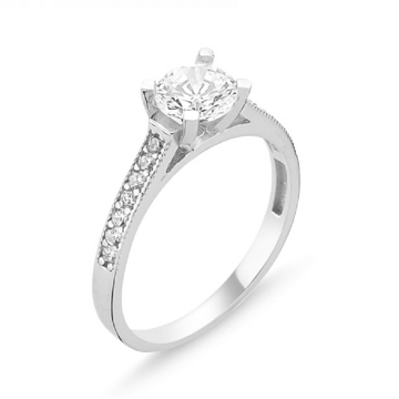 OLIVIE Stříbrný prsten se zirkonem 1364 Velikost prstenů: 5 (EU: 49-50) Ag 925; ≤2,17 g.