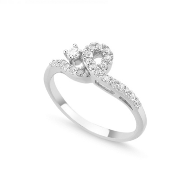 OLIVIE Stříbrný prsten se zirkony 1369 Velikost prstenů: 6 (EU: 51-53) Ag 925; ≤2,52 g.