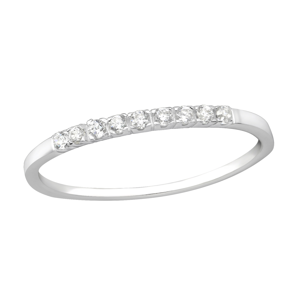 OLIVIE Stříbrný prsten s kubickými zirkony 1478 Velikost prstenů: 8 (EU: 57 - 58) Ag 925; ≤0,80 g.