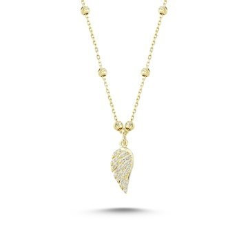 OLIVIE Stříbrný náhrdelník ANDĚLSKÉ KŘÍDLO GOLD 1722 Ag 925; ≤2,1 g.