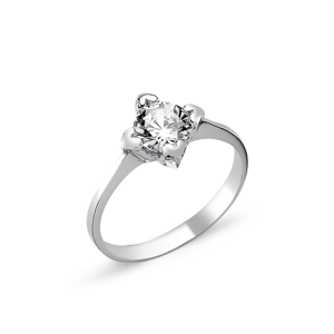 OLIVIE Stříbrný srdíčkový prsten CZ 1725 Velikost prstenů: 8 (EU: 57 - 58) Ag 925; ≤2,1 g.