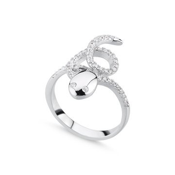 OLIVIE Stříbrný prsten HAD CZ 1734 Velikost prstenů: 8 (EU: 57-58) Ag 925; ≤3,85 g.