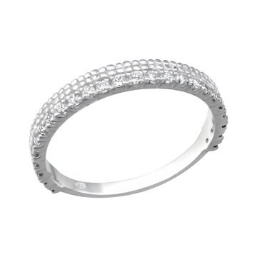 OLIVIE Stříbrný prsten se zirkony 1803 Velikost prstenů: 5 (EU: 47 - 50) Ag 925; ≤1,4 g.