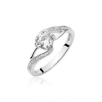 OLIVIE Stříbrný prsten se zirkony 1950 Velikost prstenů: 9 (EU: 59-61) Ag 925; ≤2,4 g.
