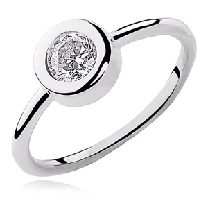 OLIVIE Stříbrný rhodiovaný prsten 2201 Velikost prstenů: 7 (EU: 54 - 56) Ag 925; ≤2,3 g.