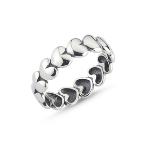 OLIVIE Stříbrný srdíčkový prsten 2372 Velikost prstenů: 8 (EU: 57 - 58) Ag 925; ≤2,5 g.