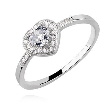 OLIVIE Stříbrný prsten ČIRÉ SRDCE 2400 Velikost prstenů: 5 (EU: 49-50) Ag 925; ≤1,5 g.