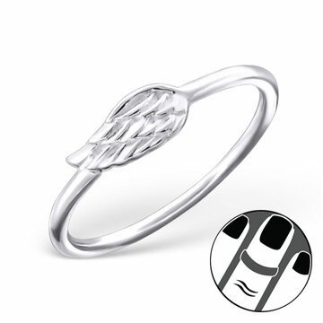OLIVIE Stříbrný midi prsten KŘÍDLO 2502 Ag 925; ≤0,55 g.