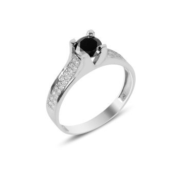 OLIVIE Stříbrný prsten BLACK 2512 Velikost prstenů: 8 (EU: 57 - 58) Ag 925; ≤2,4 g.