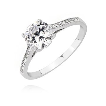OLIVIE Stříbrný zásnubní prsten 2651 Velikost prstenů: 6 (EU: 51 - 53) Ag 925; ≤2,5 g.