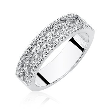 OLIVIE Stříbrný prsten se zirkony 2652 Velikost prstenů: 5 (EU: 47 - 50) Ag 925; ≤4 g.