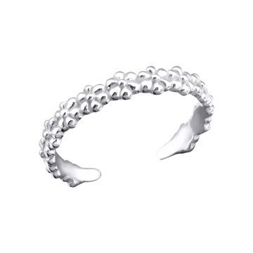 OLIVIE Stříbrný květinový prsten na nohu 2753 Ag 925; ≤0,85 g.